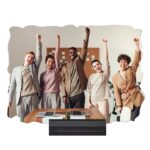 11'' x 8'' Rectangular Shape Personalized Photo Printed Wooden Table Frame (with Wooden Base)
