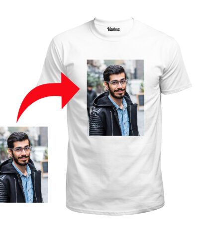 Personalized Photo Printed Polyester Half Sleeve White Tshirt (Soft)