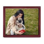 10” x 8” Personalized Photo Printed Ceramic Tile (with Wooden Frame)