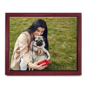10” x 8” Personalized Photo Printed Ceramic Tile (with Wooden Frame)