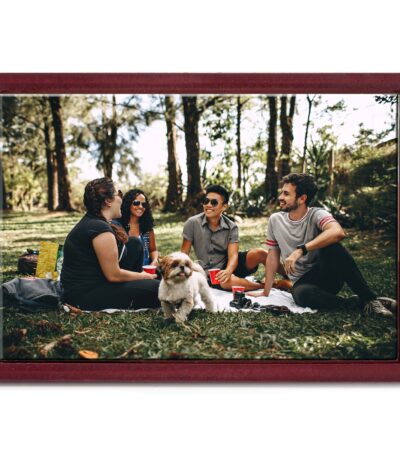 8” x 12” Personalized Photo Printed Ceramic Tile (with Wooden Frame)