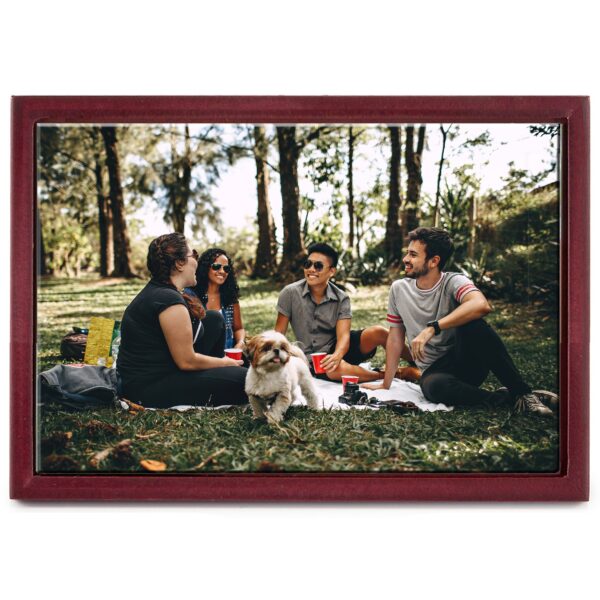 8” x 12” Personalized Photo Printed Ceramic Tile (with Wooden Frame)