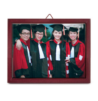 8” x 6” Personalized Photo Printed Ceramic Tile (with Wooden Frame)
