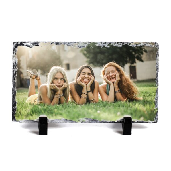 Rectangular Shape Personalized Photo Printed Rock Stone Frame