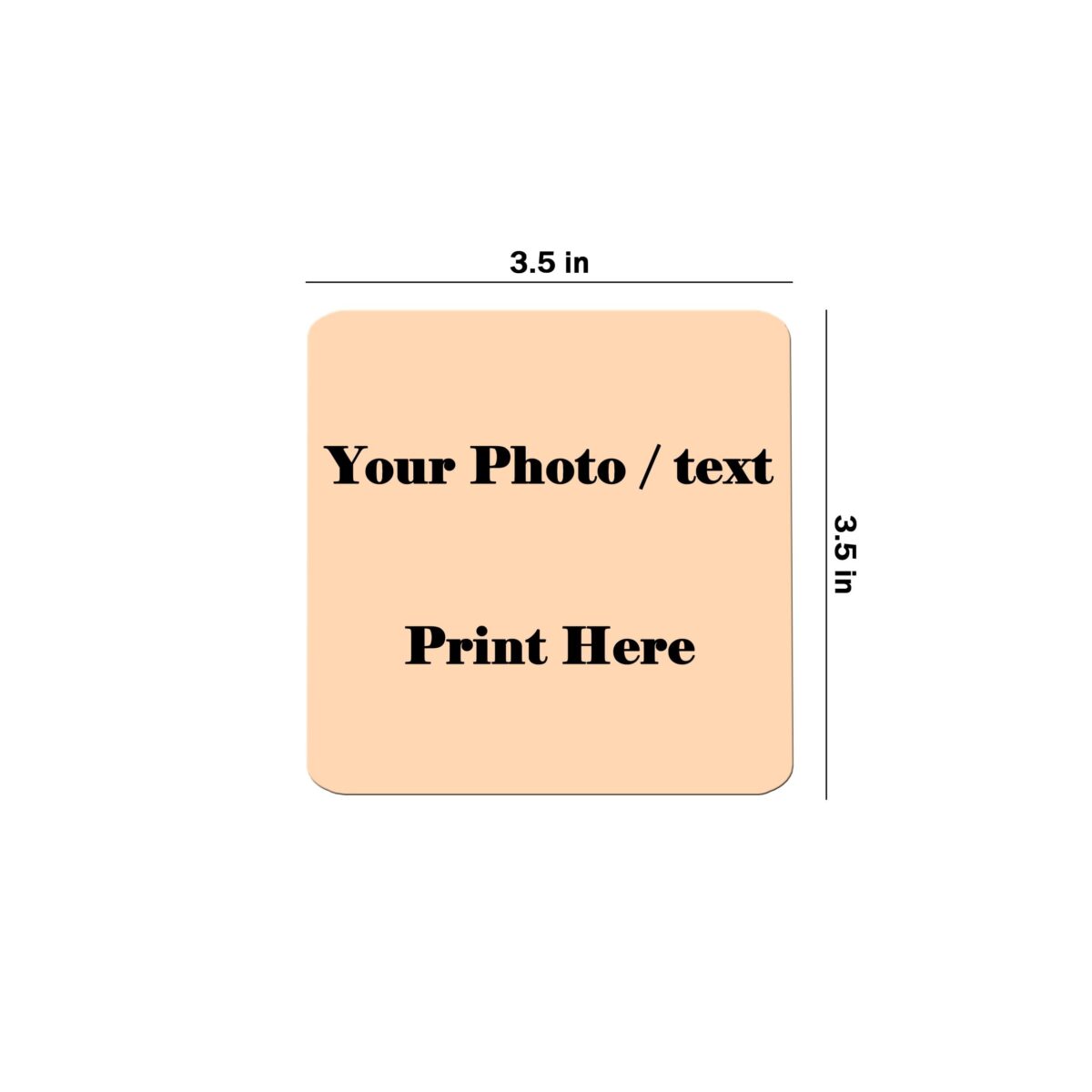 Square Shape Single Sides Printable MDF Coaster (Set of 4) (Different Photos Print in Different Coaster) - Image 3