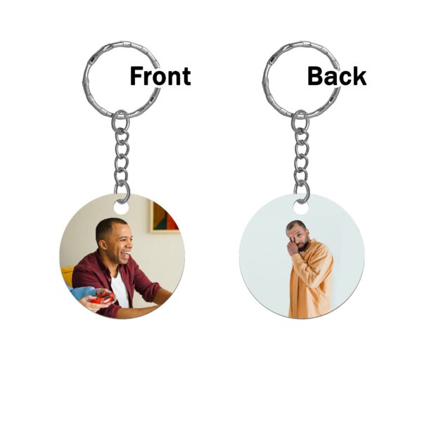 Round Shape Both Sides Printable MDF Keyring