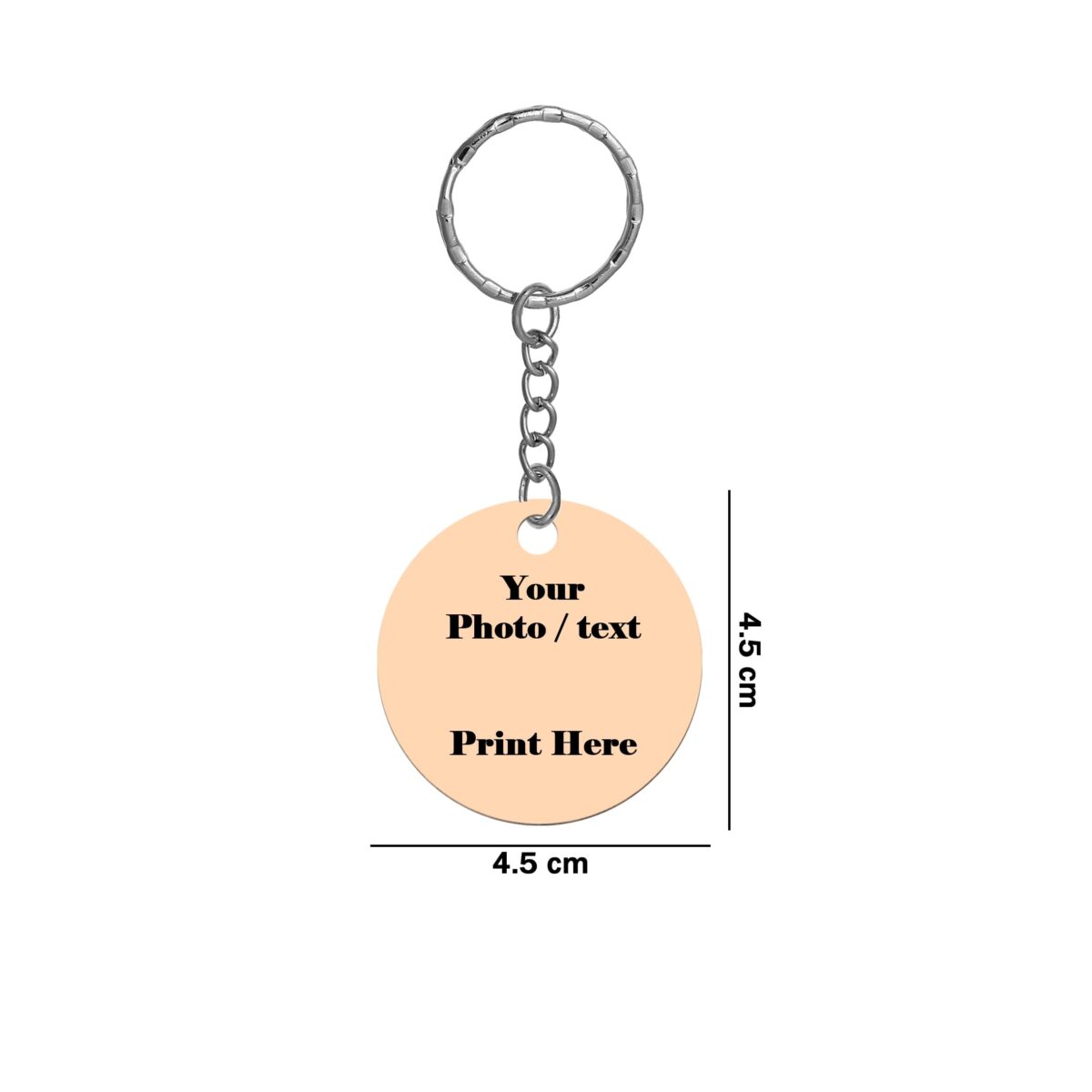 Round Shape Both Sides Printable MDF Keyring - Image 2