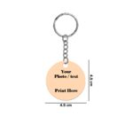 Round Shape Both Sides Printable MDF Keyring - Image 2