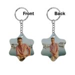 Star Shape Both Sides Printable MDF Keyring