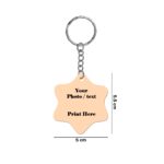 Star Shape Both Sides Printable MDF Keyring - Image 2
