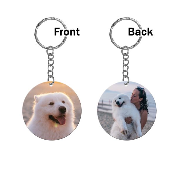 Round Shape Both Sides Printable MDF Keyring