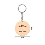 Round Shape Both Sides Printable MDF Keyring - Image 2