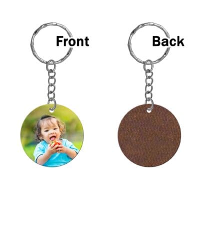 Round Shape Single Side Printable MDF Keyring