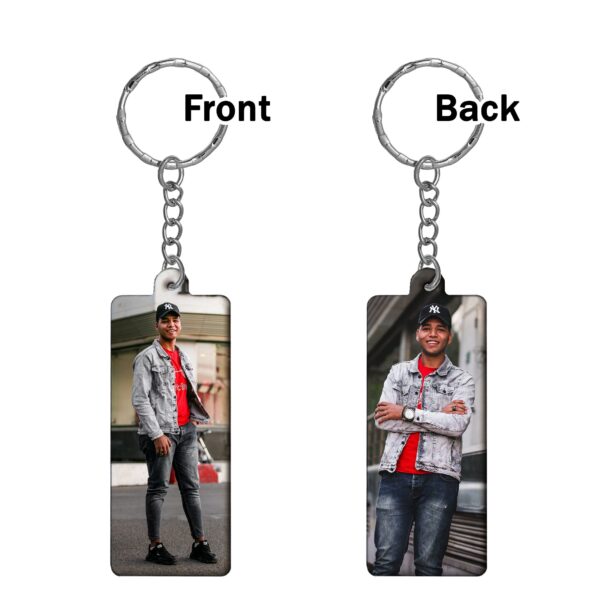 Rectangular Shape Both Sides Printable Polymer Keyring