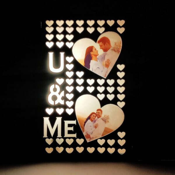 U & Me Designed Warm Yellow LED Photo Frame