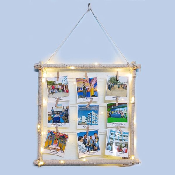 9 Photos Displayable Handmade Wall Hanging Home Décor item (With LED)