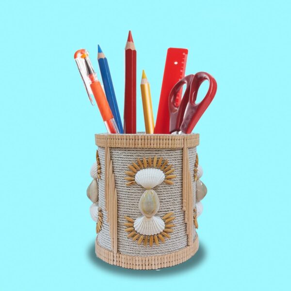 Handmade Cardboard-Rope-Based Regular Pen Stand