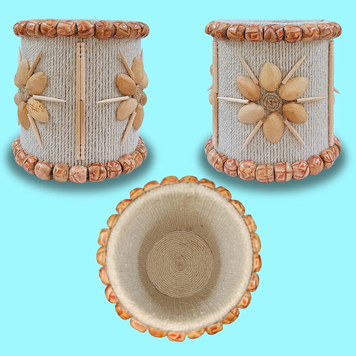 Handmade Cardboard-Rope-Based Regular Pen Stand - Image 2
