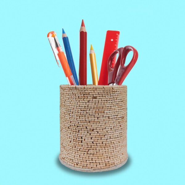 Handmade Cardboard-Stick-Based Regular Pen Stand