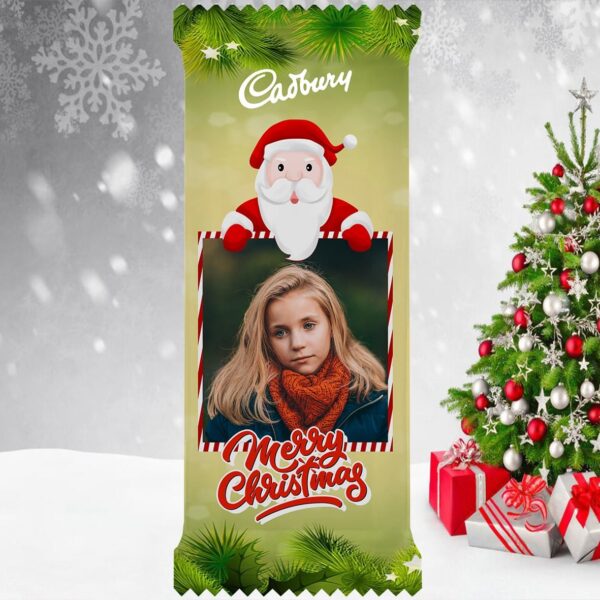 Merry Christmas Wish (Type 03) & Customized Photo Printed Cadbury Dairy Milk (48g)