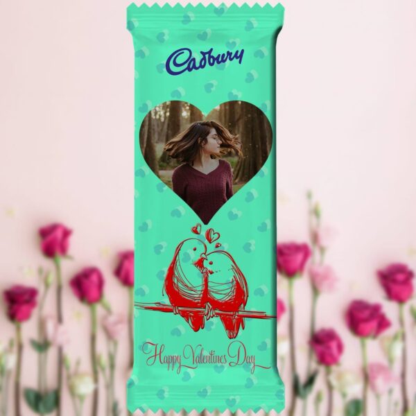 Valentine's Day Special Cadbury Dairy Milk (48g) wrapped in Customized Photo Printed Wrapper (Type 04)
