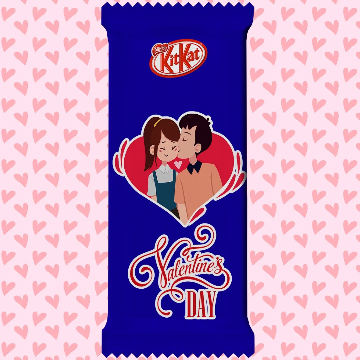 Love Theme Printed Printed KitKat (77g) (Type-03) - Image 1