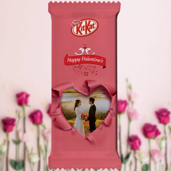 Valentine's Day Special KitKat (77g) wrapped in Customized Photo Printed Wrapper (Type 01)