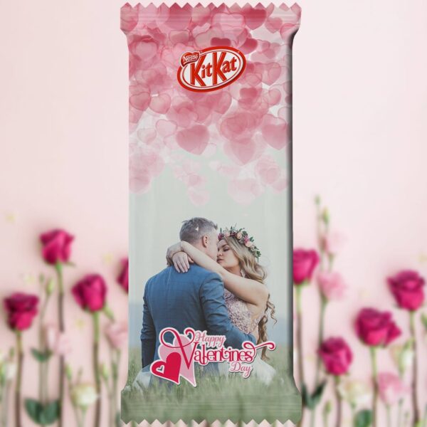 Valentine's Day Special KitKat (77g) wrapped in Customized Photo Printed Wrapper (Type 03)
