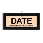 DATE Photo Collage Wooden Classic Frame (with 20-30 Photos)  - Black Colour, 4"x12"x1" Frame - Image 2