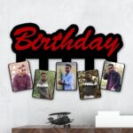 Birthday Personalized 5 Photos Collage Wall  Frame - 17"x11"x0.5" Frame - Image 2