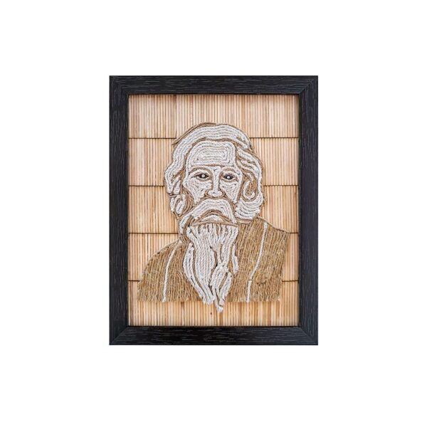 Rabindranath Thakur Rope Craft Frame Home Décor item - Black Colour, 6"x8" Frame
