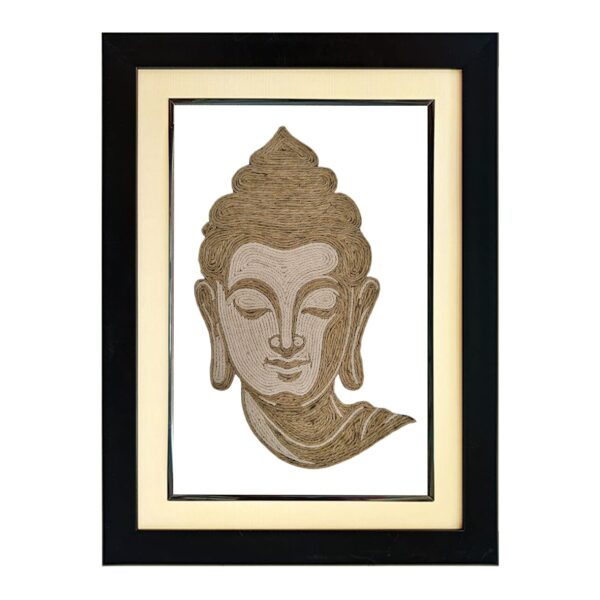 Goutam Buddha Rope Craft Portrait Frame – Black Colour Frame