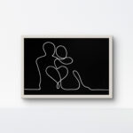 Artistic contrast—where light meets shadow in a "Love Forever" boding.