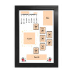 Personalized Calendar Photo Collage Wooden Classic Frame - Black Colour, 8"x12" Frame (Design 03) - Image 3