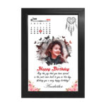 Personalized Calendar Photo Collage Wooden Classic Frame - Black Colour, 8"x12" Frame (Design 09)