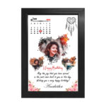 Personalized Calendar Photo Collage Wooden Classic Frame - Black Colour, 8"x12" Frame (Design 10)
