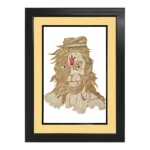 Upahar18 Bajrangbali Rope Craft Portrait Frame styled in a luxury double-layered frame featuring a soft cream inner mount border and a sturdy black outer frame.
