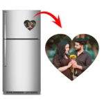 Heart Shape Personalized Photo Printed Flexible Fridge Magnet (100 x 90 mm)