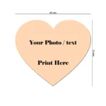 Heart shape personalized photo printed fridge magnet 80x70 mm by upahar18