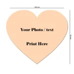 Large heart shape personalized photo printed fridge magnet 100x90 mm by upahar18