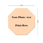 Small octagon shape personalized photo printed fridge magnet 70x70 mm by upahar18