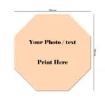 Octagon shape personalized photo printed fridge magnet 100x100 mm by upahar18