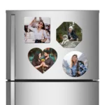Set of 4 Multi-Shape Personalized Photo Printed Flexible Fridge Magnets (100 x 100 mm)
