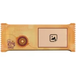 Horizontal Upahar18 Cadbury Dairy Milk with a golden-cream customize design wrapper showcasing a large traditional rakhi thread illustration, Bengali text, and an empty photo chocolate box template.